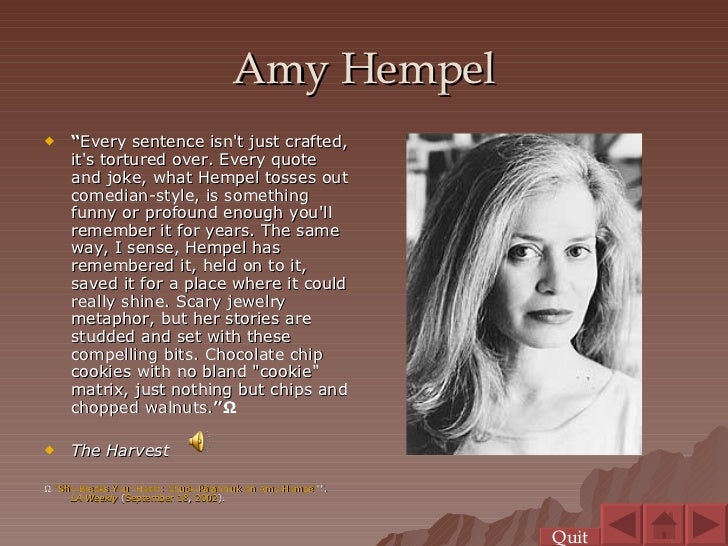 amy hempel the harvest
